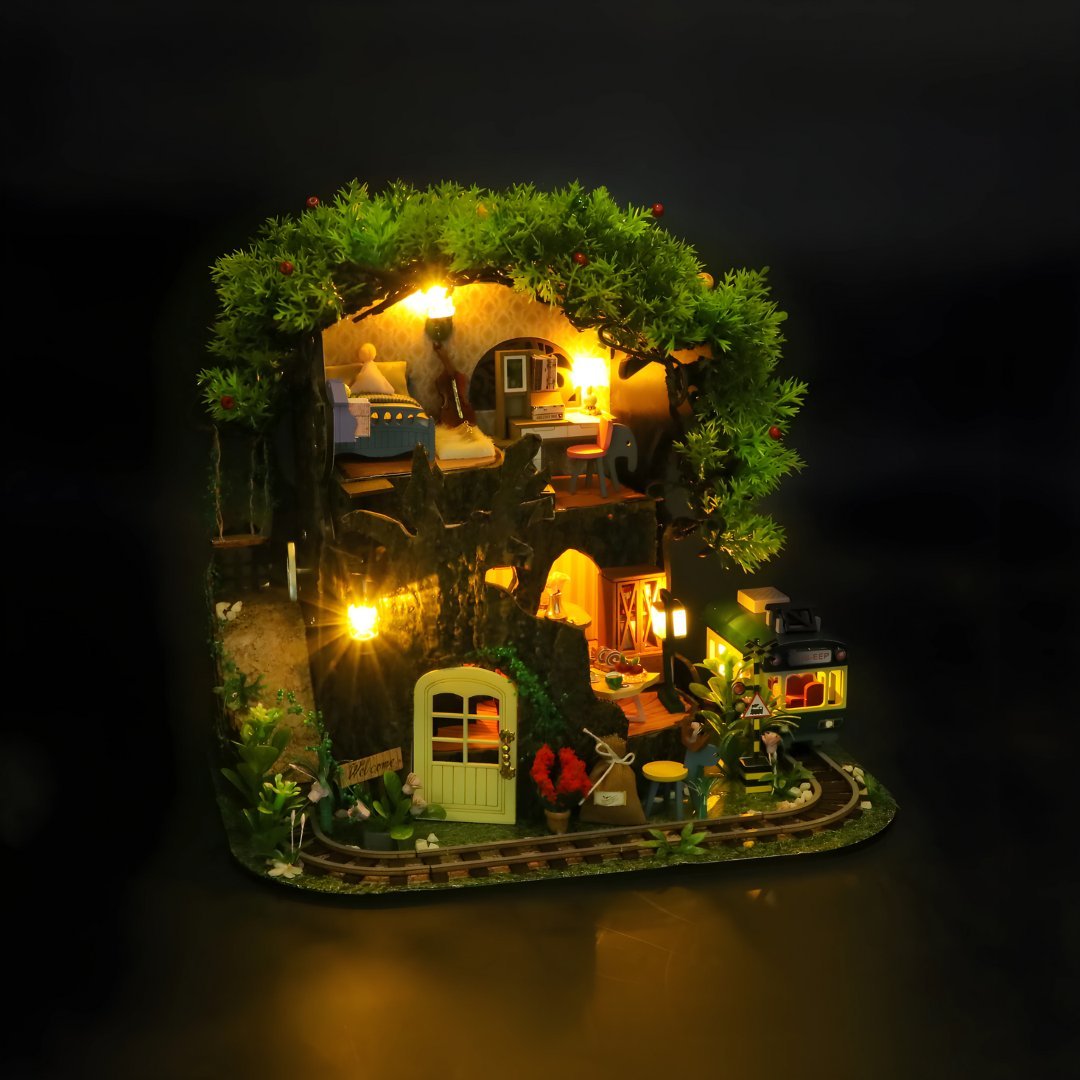 DIY Forest Secret House Kit with LED & Furniture