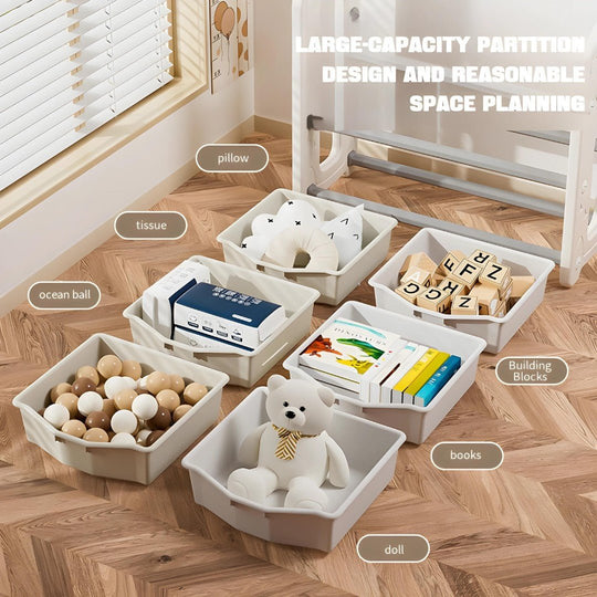 Kinderopberger met 3 lagen en 6 vakken