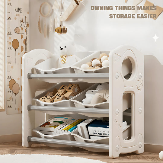 Kinderopberger met 3 lagen en 6 vakken