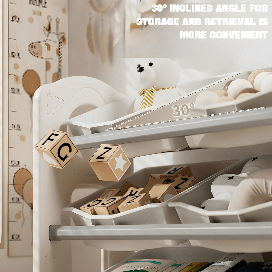 Kids Storage Organizer 3 Tier With 6 Bins