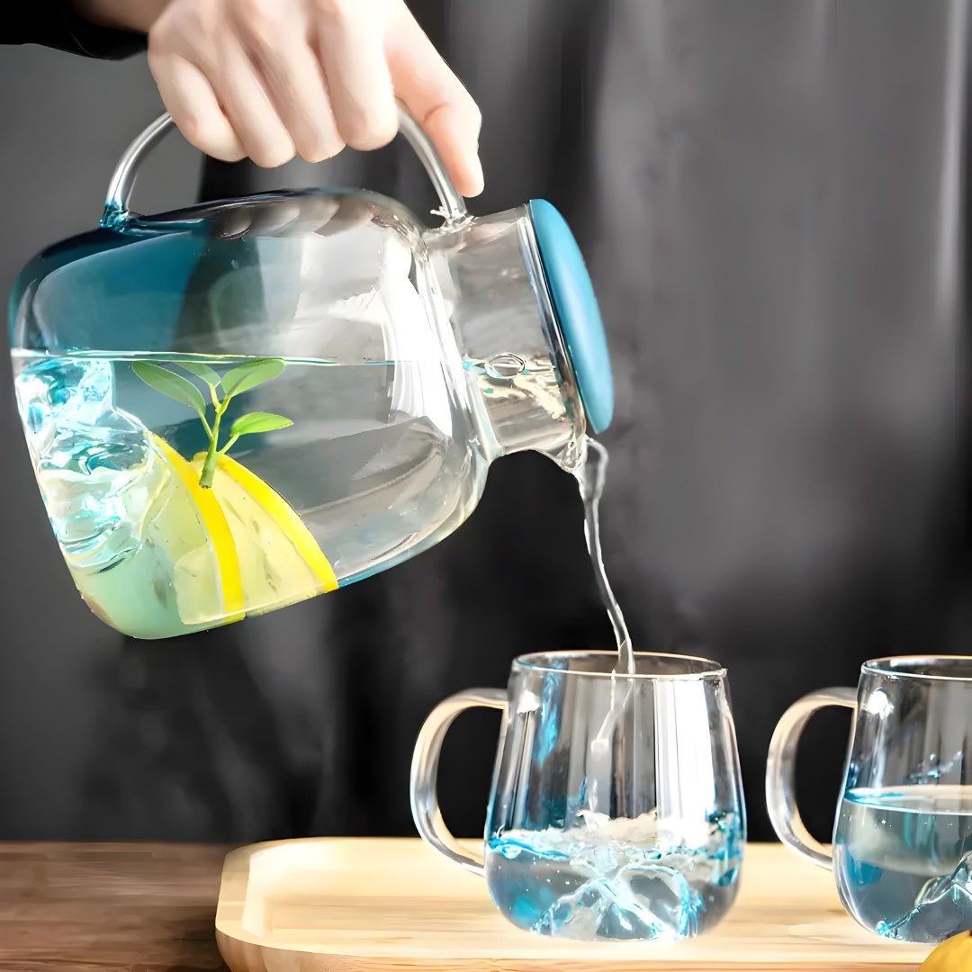 Nordic glazen kanset met bergmotief