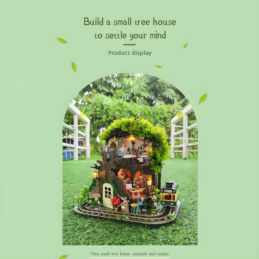 DIY Forest Secret House Kit with LED & Furniture