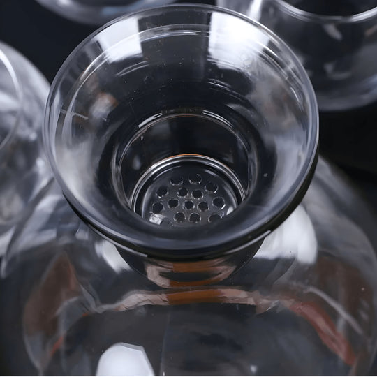 7-Piece Glassware Set with 1300ml Jug and 6 Round 350ml Glass Cups