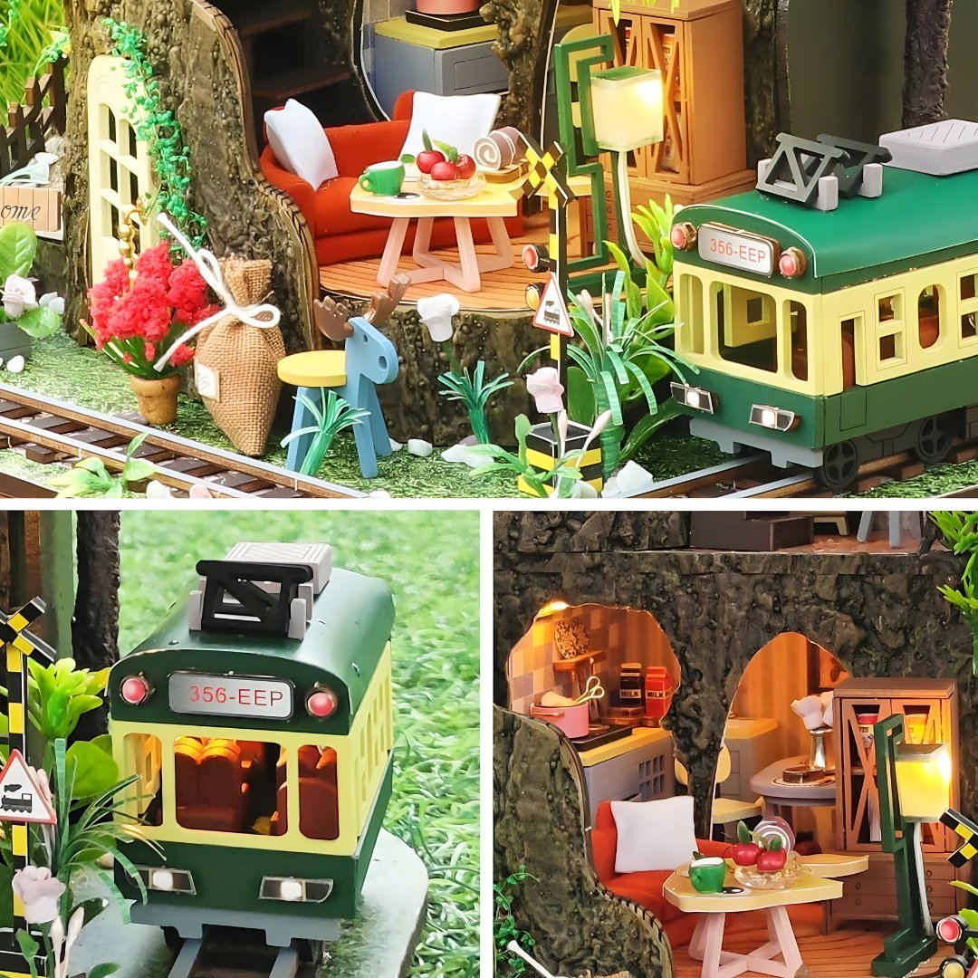 DIY Forest Secret House Kit with LED & Furniture