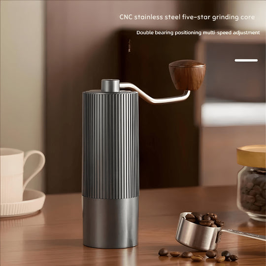 Manual coffee grinder with CNC burr and adjustable settings – available in Beirut, Lebanon