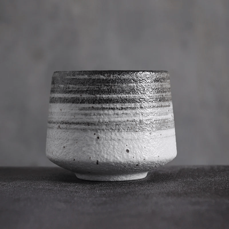200ml handmade Japanese ceramic tea cup with matte finish and wide base – rustic minimalist drinkware for Beirut homes