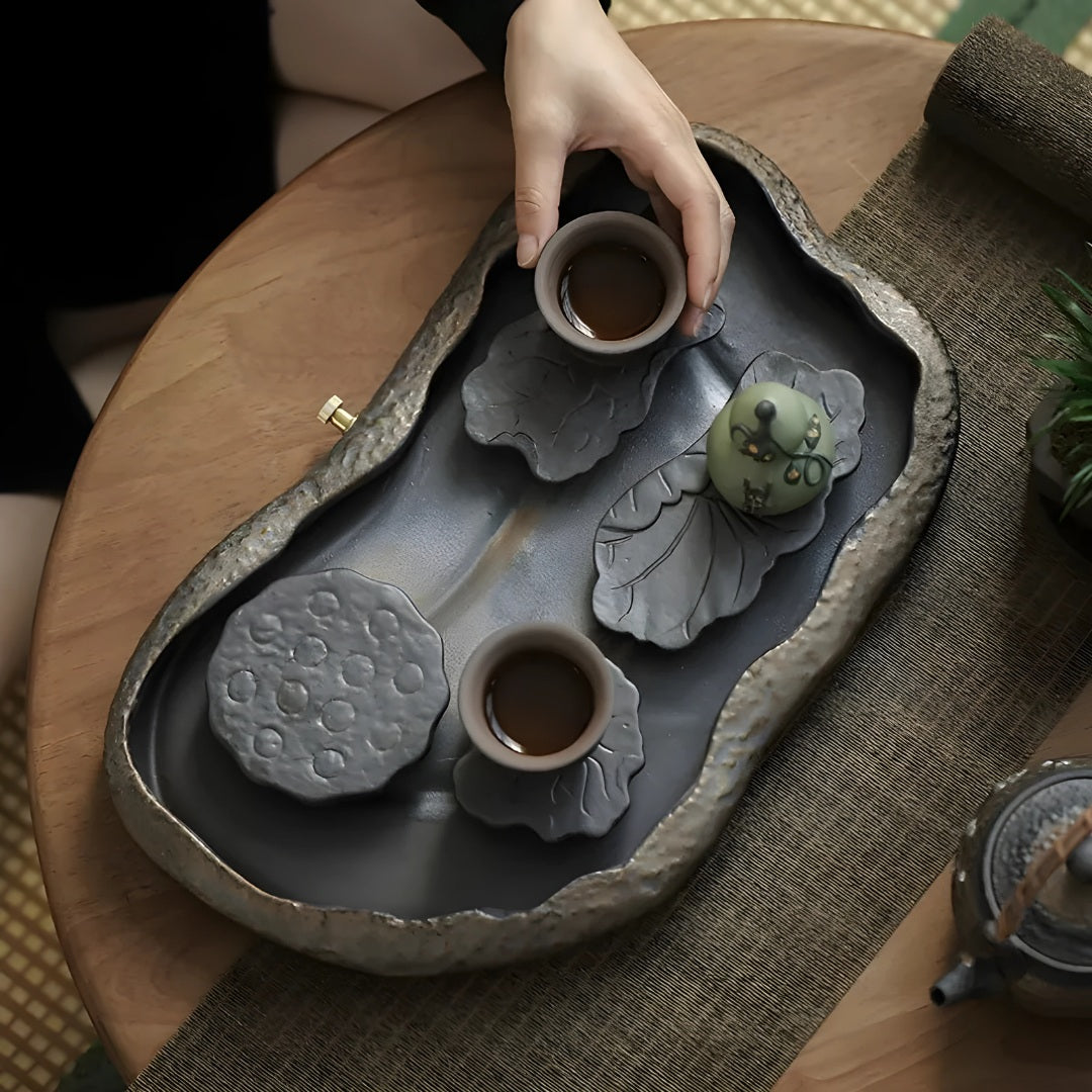 Japanese Style Lotus Pond Full Tea Set