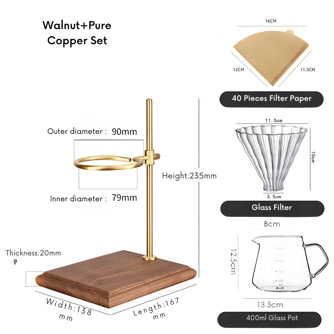 Premium Adjustable Pour-Over Coffee Dripper Stand Set