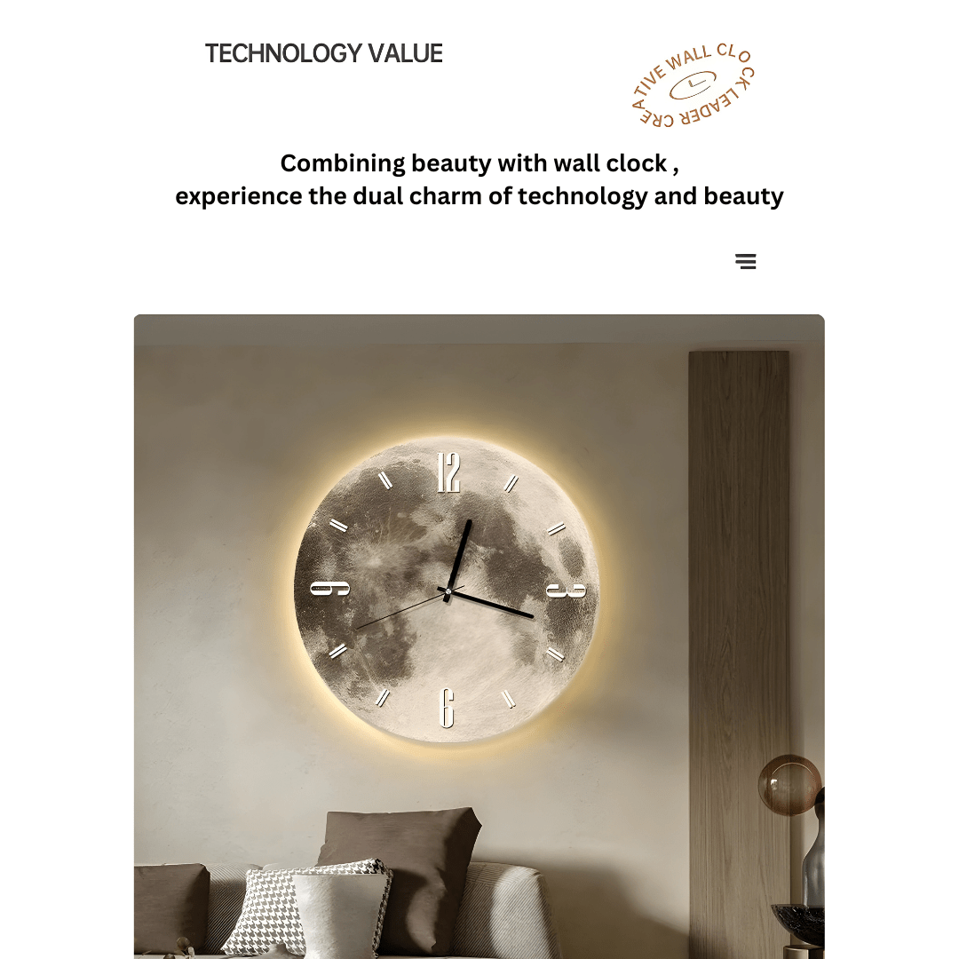 High-End LED Wall Clock with Remote 30CM