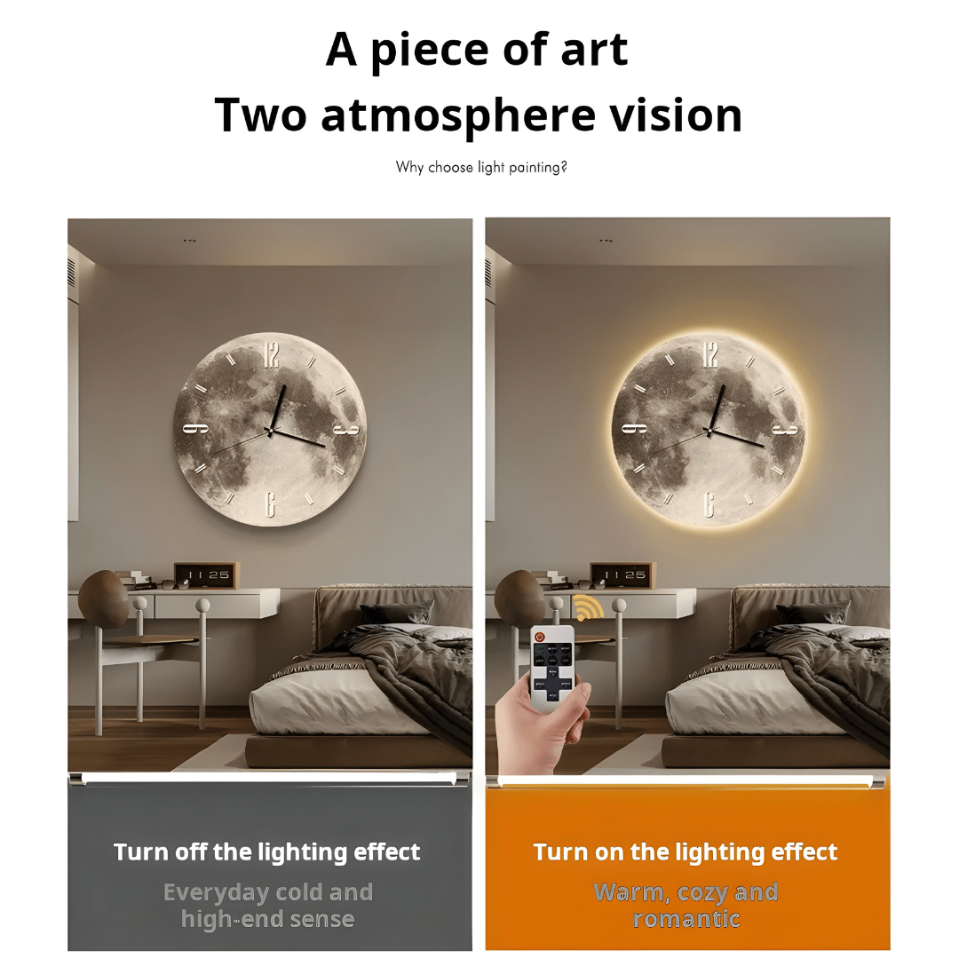 High-End LED Wall Clock with Remote 30CM
