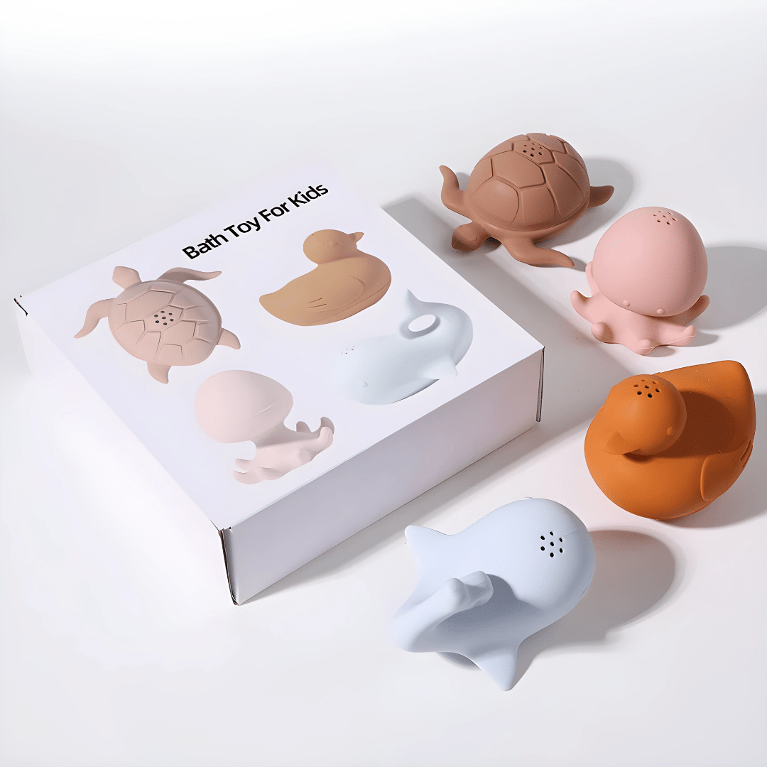 Premium Silicone Animal Bath Toy Set | European Household | Lebanon