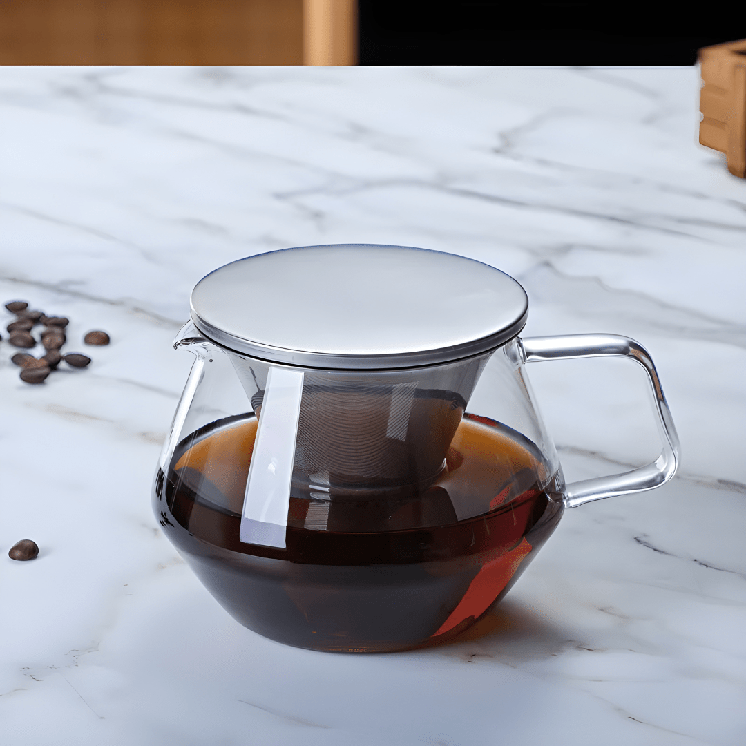 Premium koffie- en theepot van borosilicaatglas, 500 of 800 ml