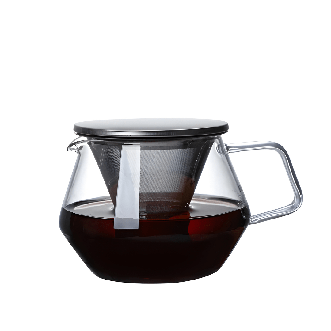 Premium koffie- en theepot van borosilicaatglas, 500 of 800 ml