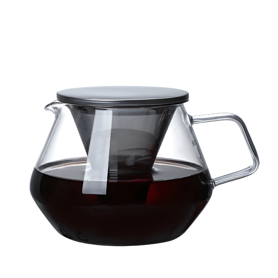 Premium koffie- en theepot van borosilicaatglas, 500 of 800 ml