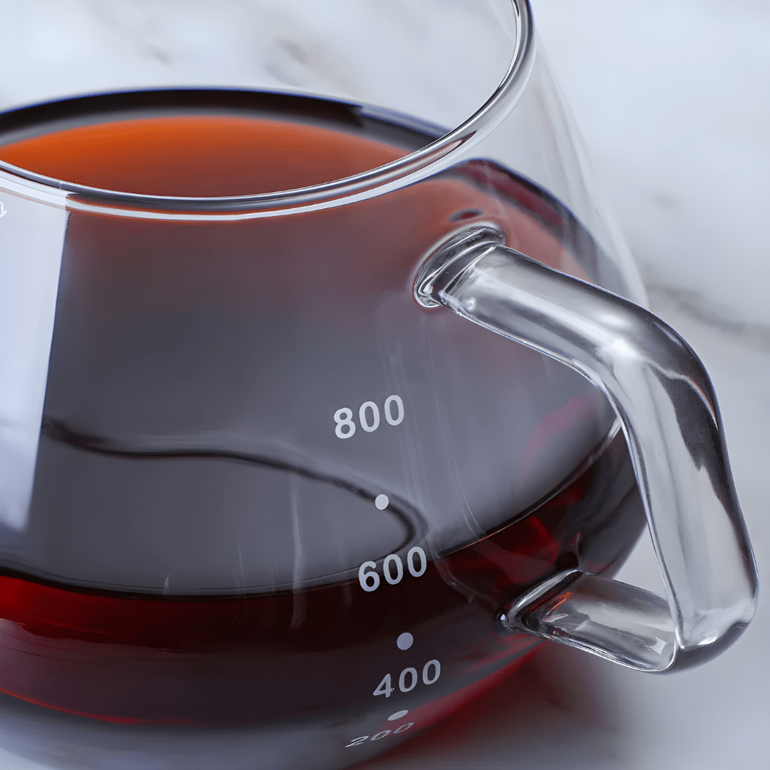 Premium koffie- en theepot van borosilicaatglas, 500 of 800 ml