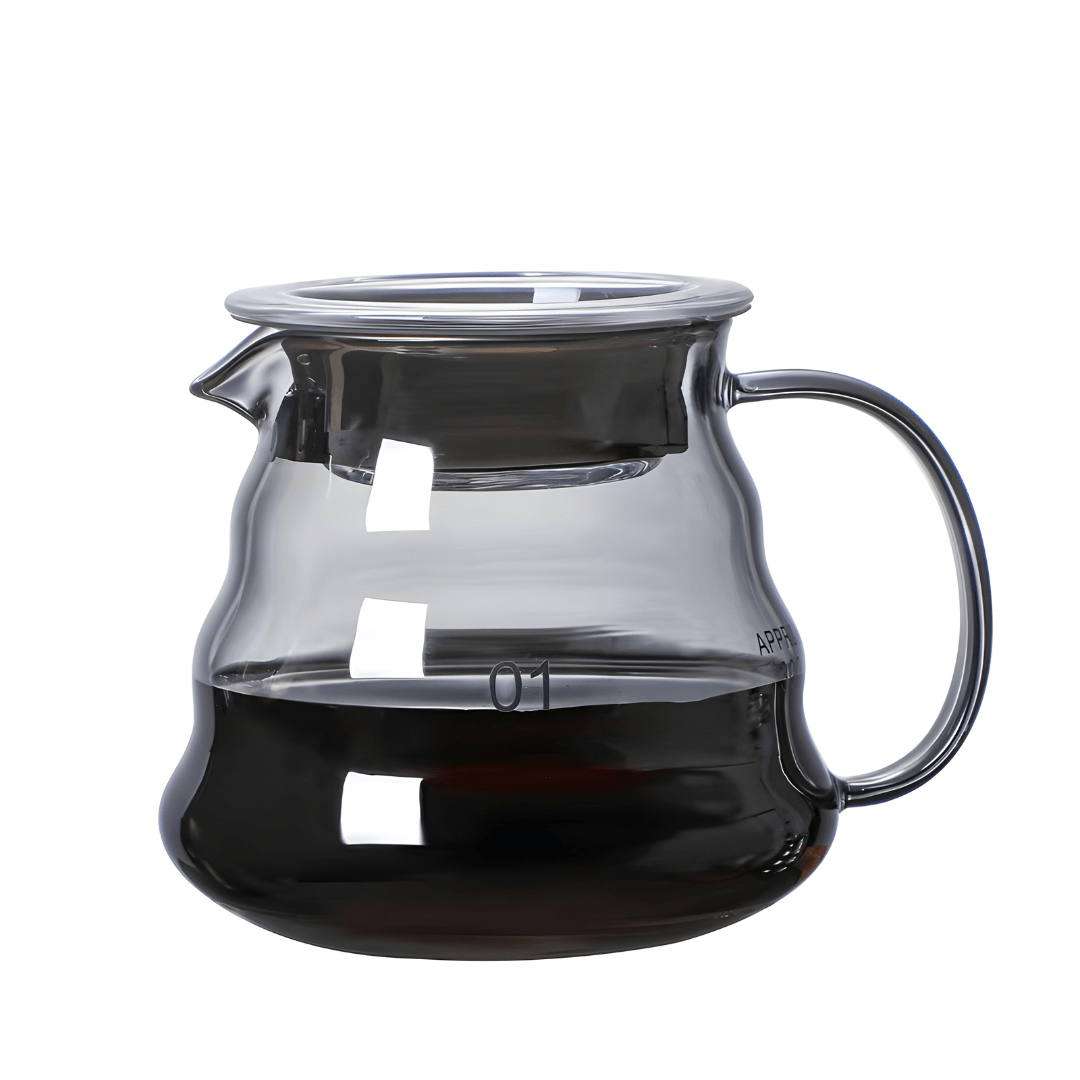 Koffiekan van hittebestendig glas met hoog borosilicaatgehalte, 360 of 800 ml