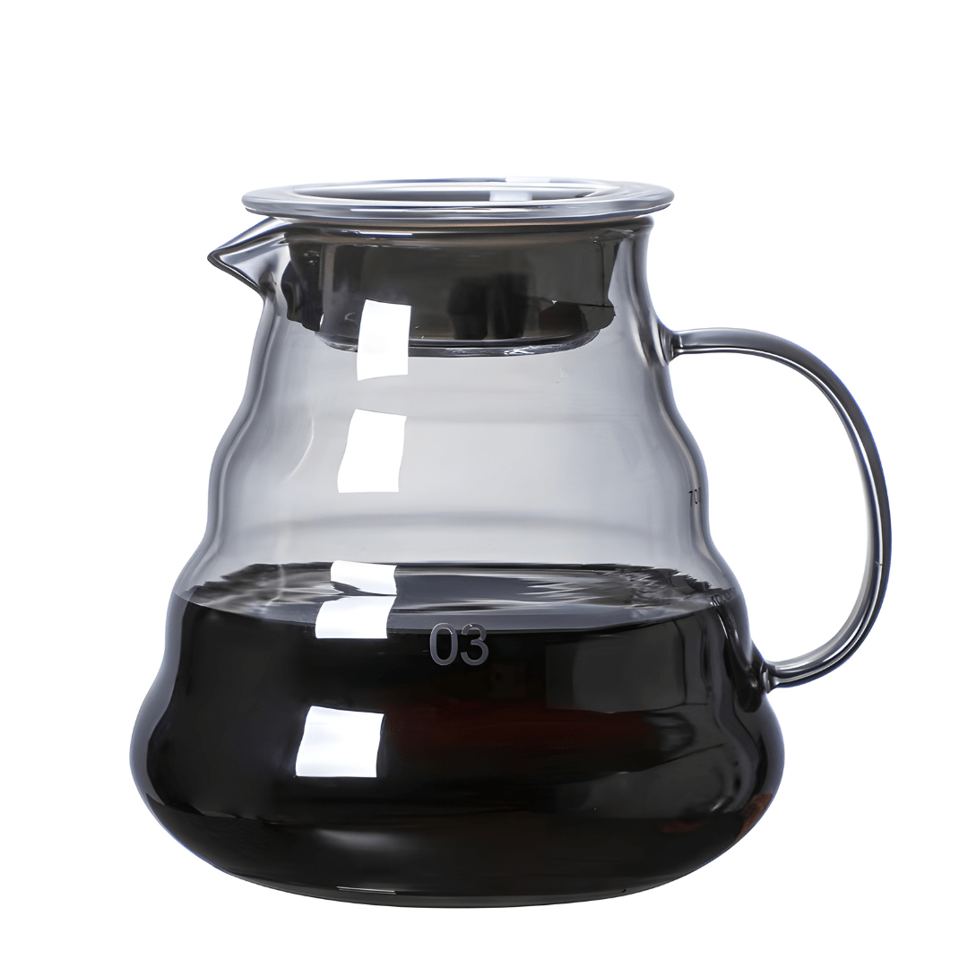 Koffiekan van hittebestendig glas met hoog borosilicaatgehalte, 360 of 800 ml
