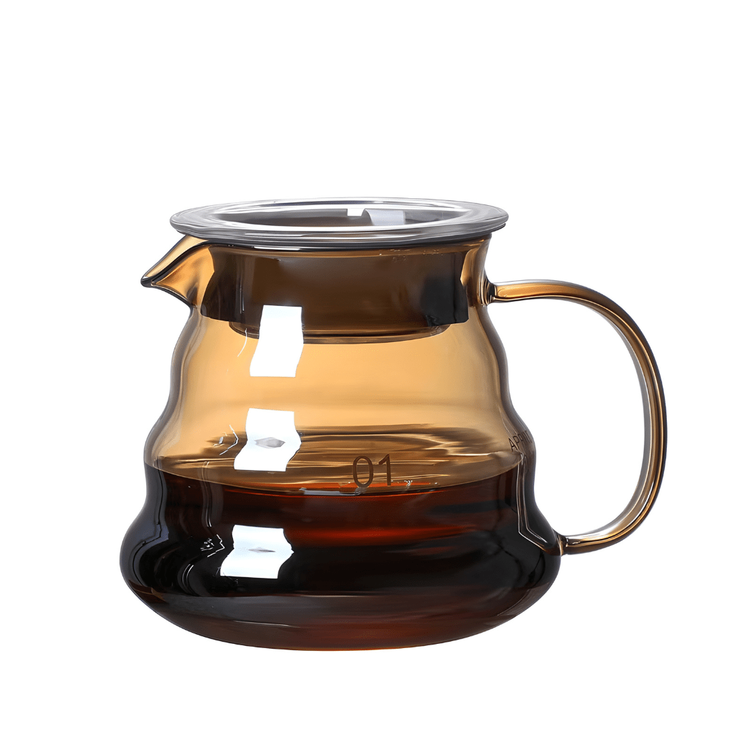 Koffiekan van hittebestendig glas met hoog borosilicaatgehalte, 360 of 800 ml