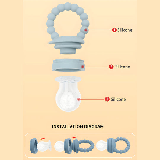 Siliconen BPA-vrije verse voedselvoeder en bijtring