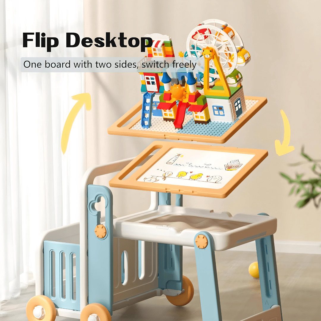 Kindergarten 6 In 1 Multifunctional Children's Building Table