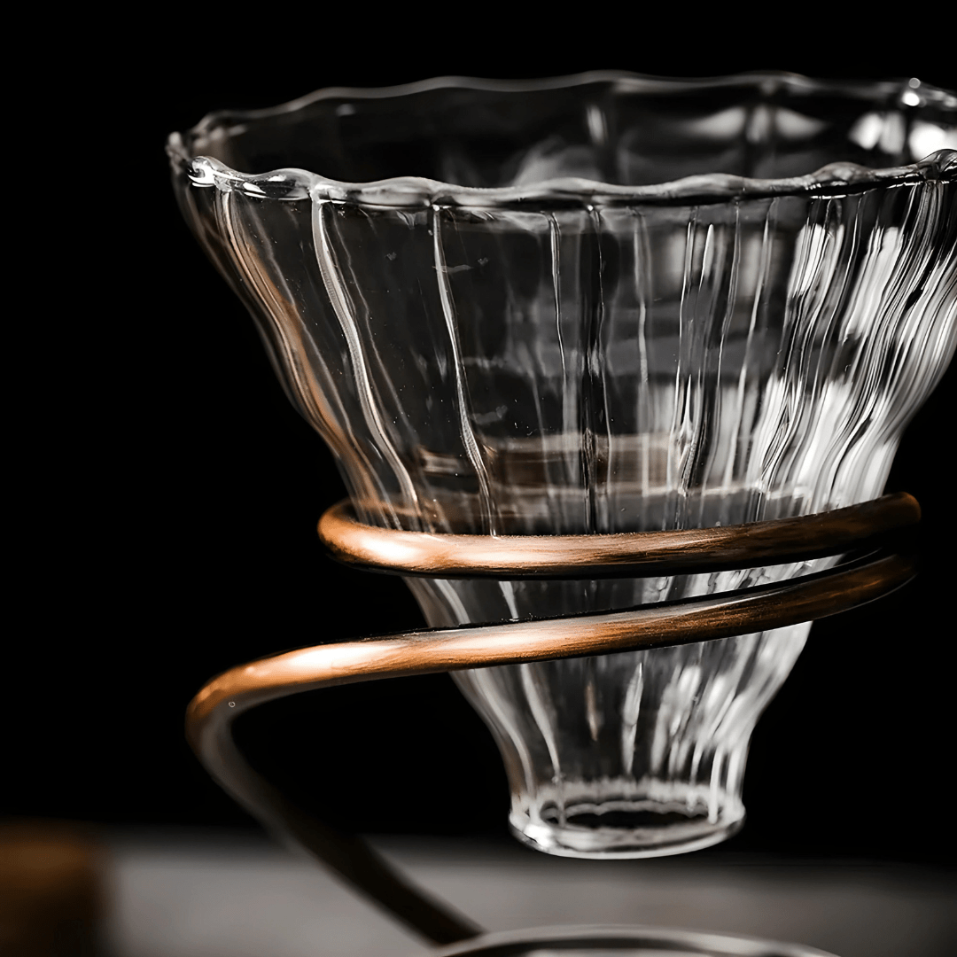 Glass Coffee Pot 500ml with Stainless Steel Stand