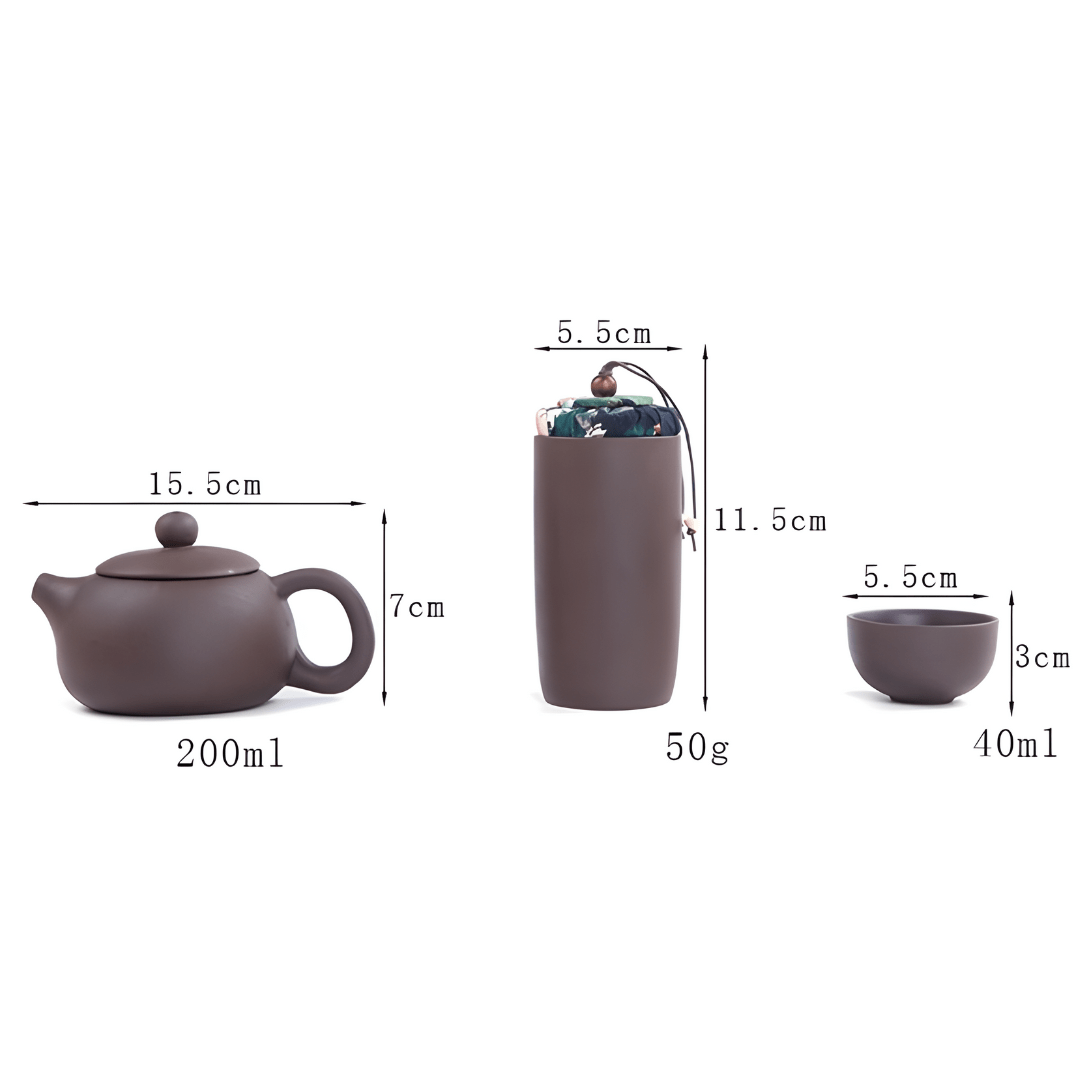 Portable travel tea set with teapot, cups & carrying case – Beirut Lebanon