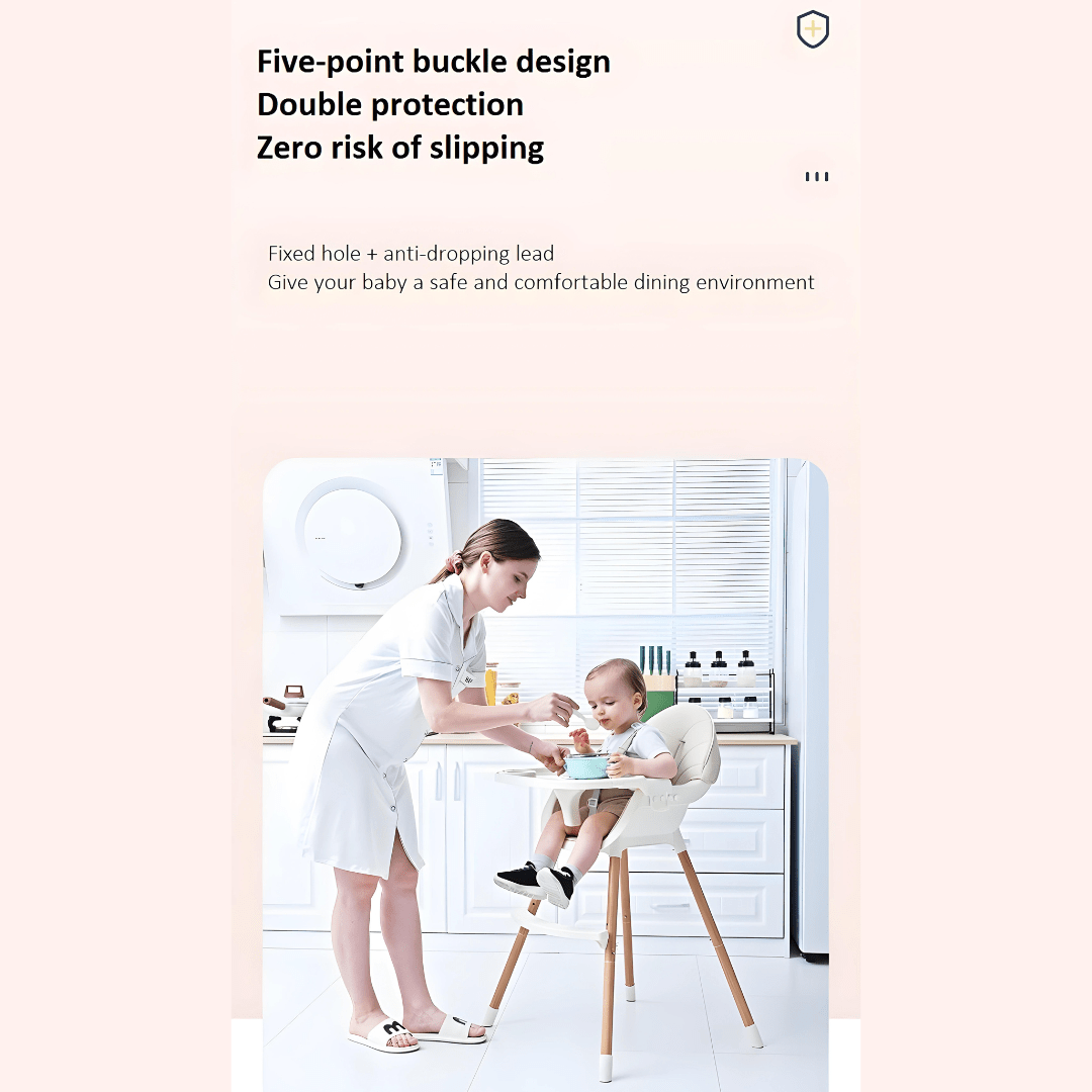 2-in-1 Baby High Chair With Steel Legs