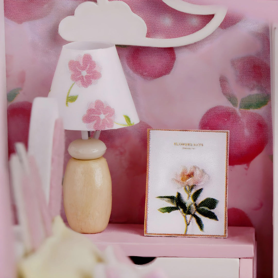 First Love DIY Miniature Furniture Wooden House With LED Light For Girls