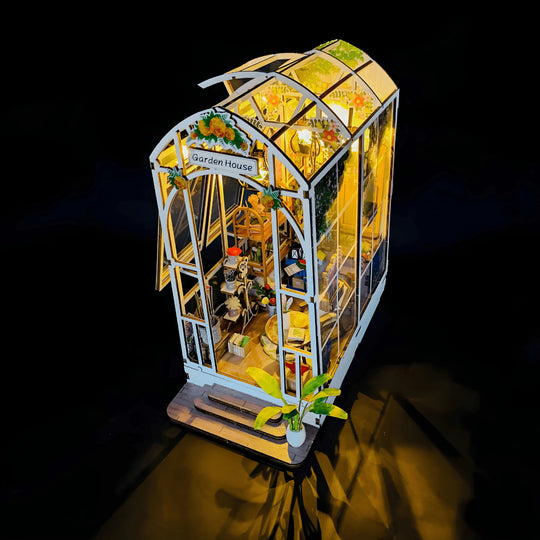 DIY Prachtig Tuinhuis Miniatuurpakket met LED-verlichting