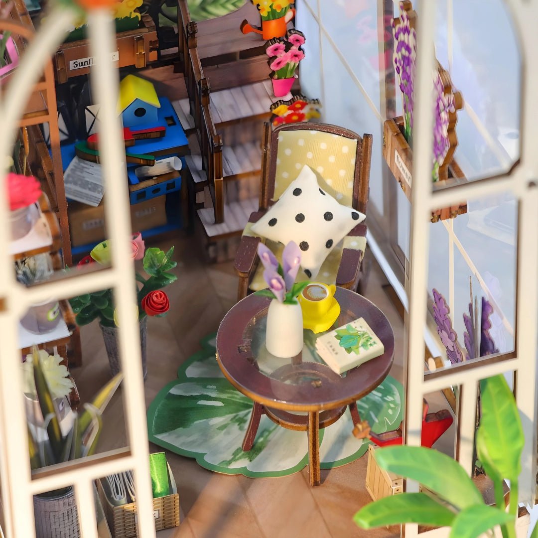 DIY Beautiful Garden House Miniature Kit With LED Light
