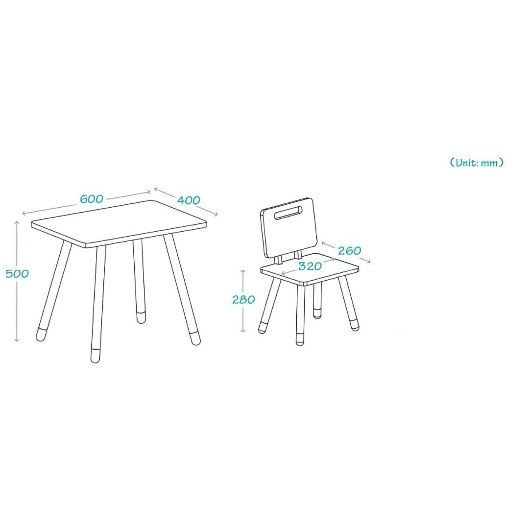 Montessori Preschool and Kindergarten Kids Desk With Chair