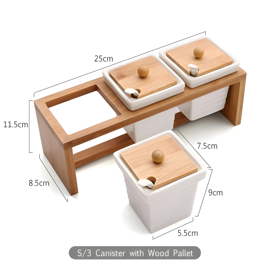 Ceramic Spice Box Set - European Household | Elegant & Durable