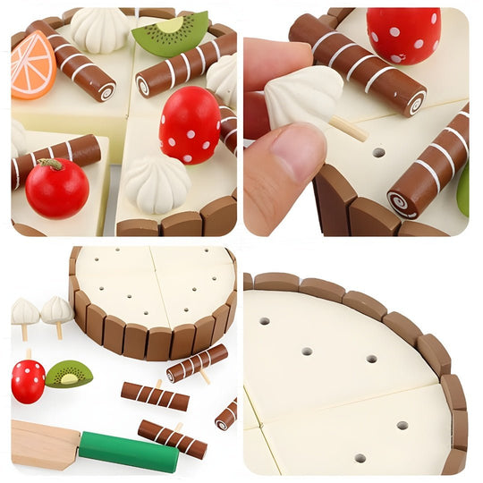 Houten Magnetische Taartset 3 Jaar +