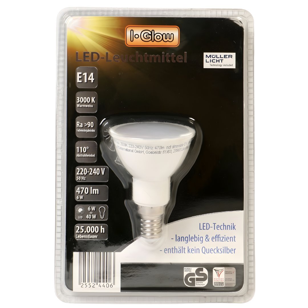 I.GLOW LED Bulb E14 & E27- Made in Germany - European Household
