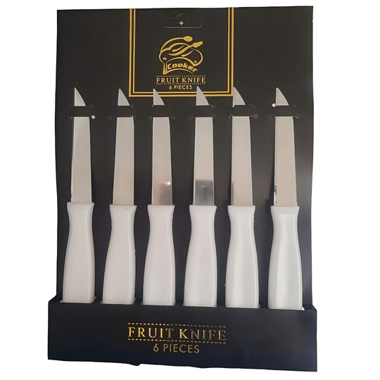 Stainless Red Fruit Vegetable Knife (Home Kitchen Picnic Knife) Set Of 6