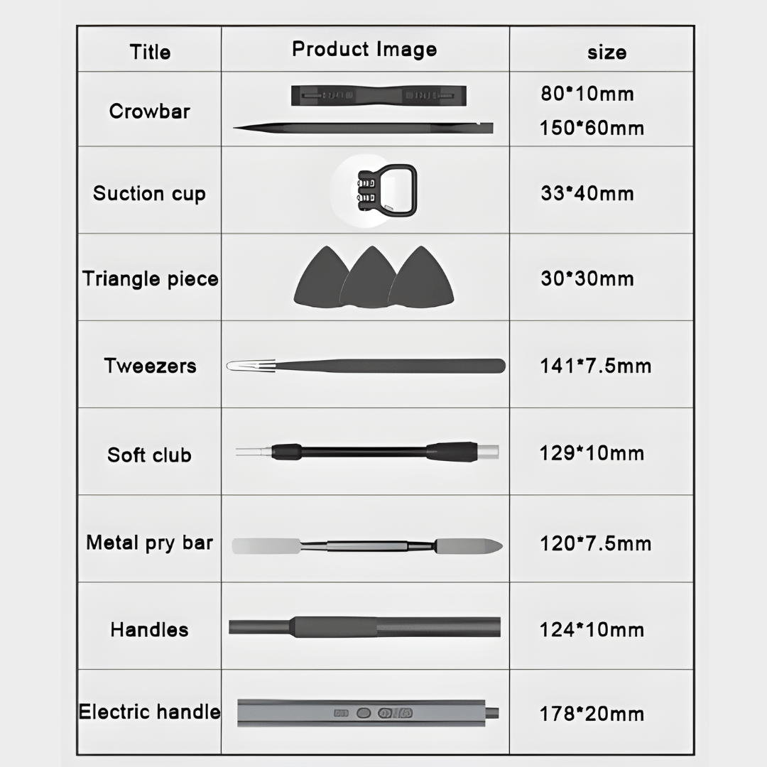 153-in-1 Cordless Electric Magnetic Screwdriver Set – Precision Repair Kit with 140 Bits