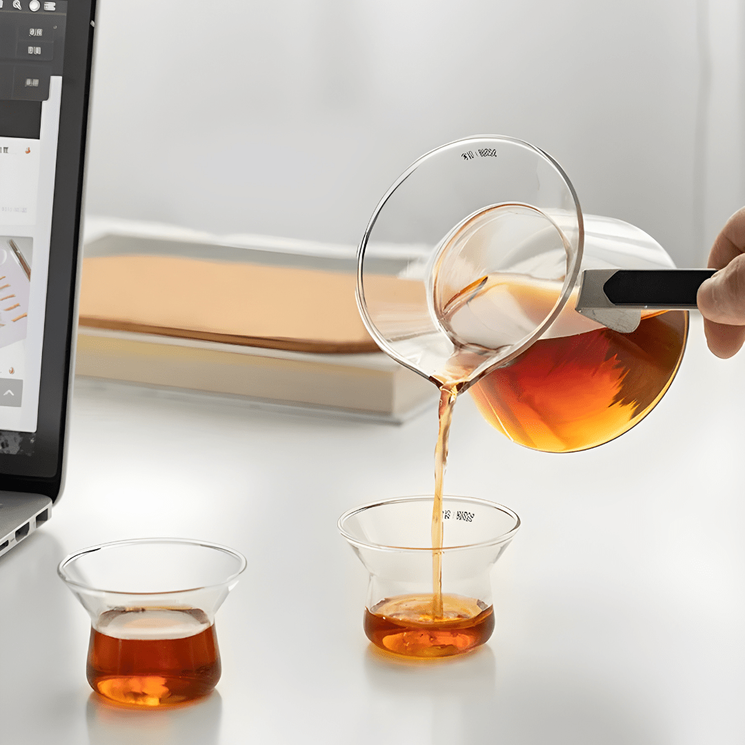 Super Premium 300ml Magnetic Glass Teapot & Cup Set – For Coffee & Tea Brewing