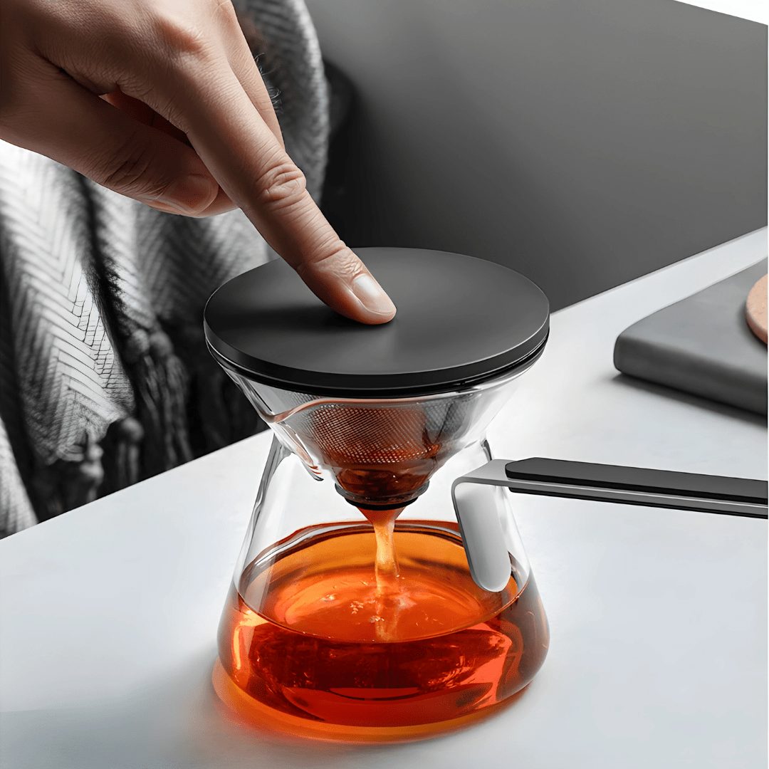 Super Premium 300ml Magnetic Glass Teapot & Cup Set – For Coffee & Tea Brewing