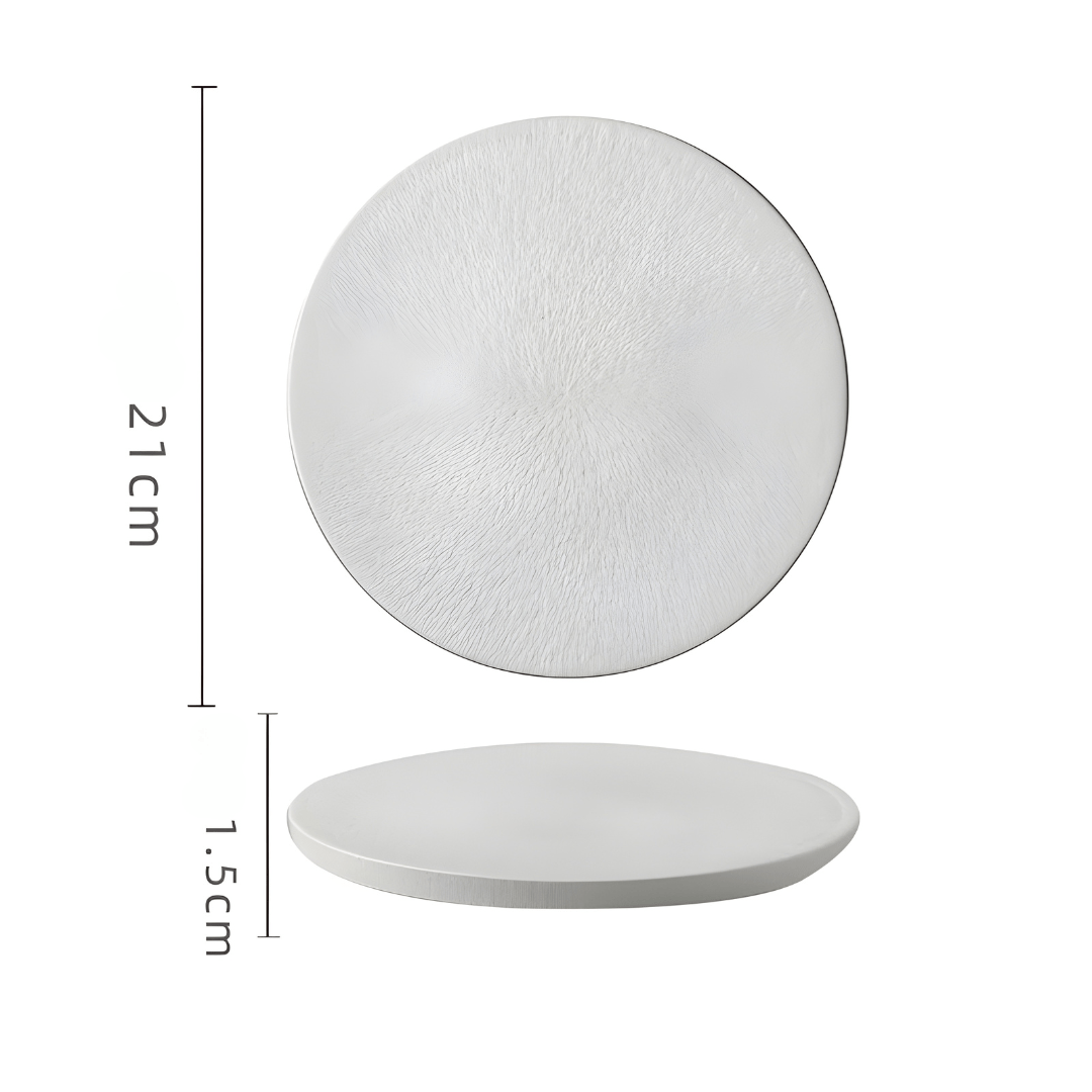 Modern Ceramic Serving Plate for Steak & Sushi – 21 or 25 Cm