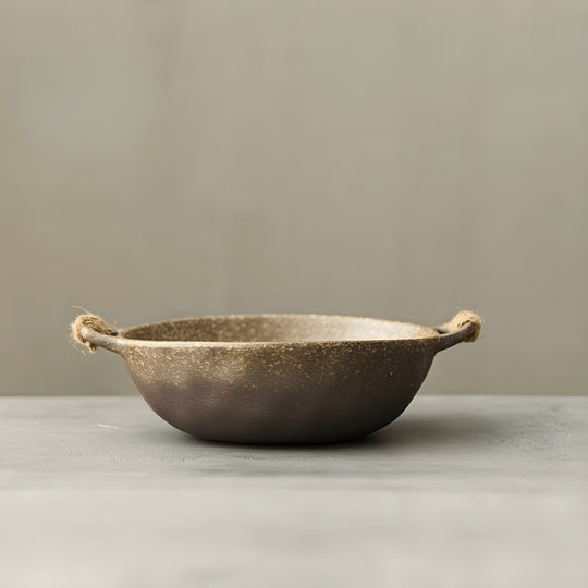 Handmade coarse pottery dinnerware set – plate, bowl & tray for Beirut homes