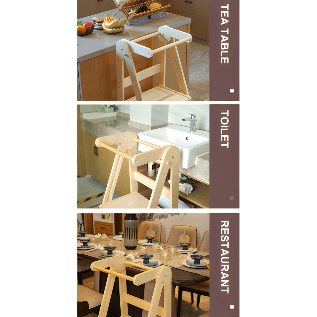 Montessori Verstelbare Houten Kinderhulptoren