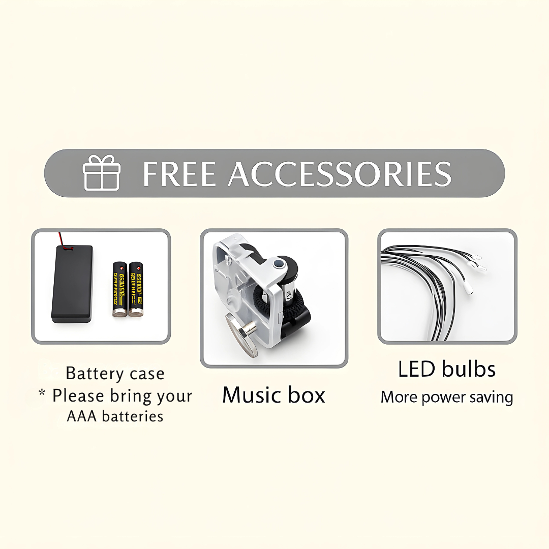 Soul Bookstore DIY Miniature Book Nook with LED & Music Box