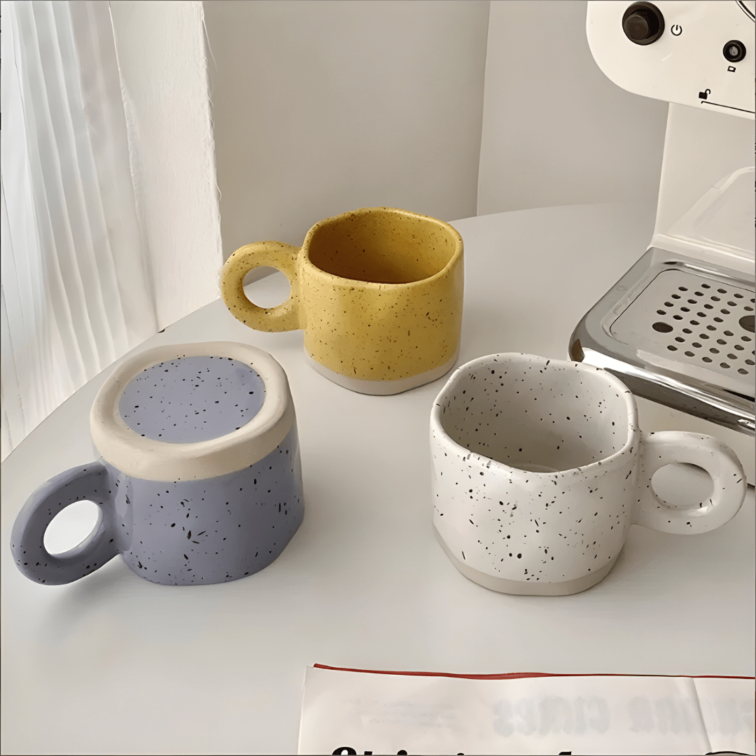Creatieve gestippelde retro koffiemok 300 ml