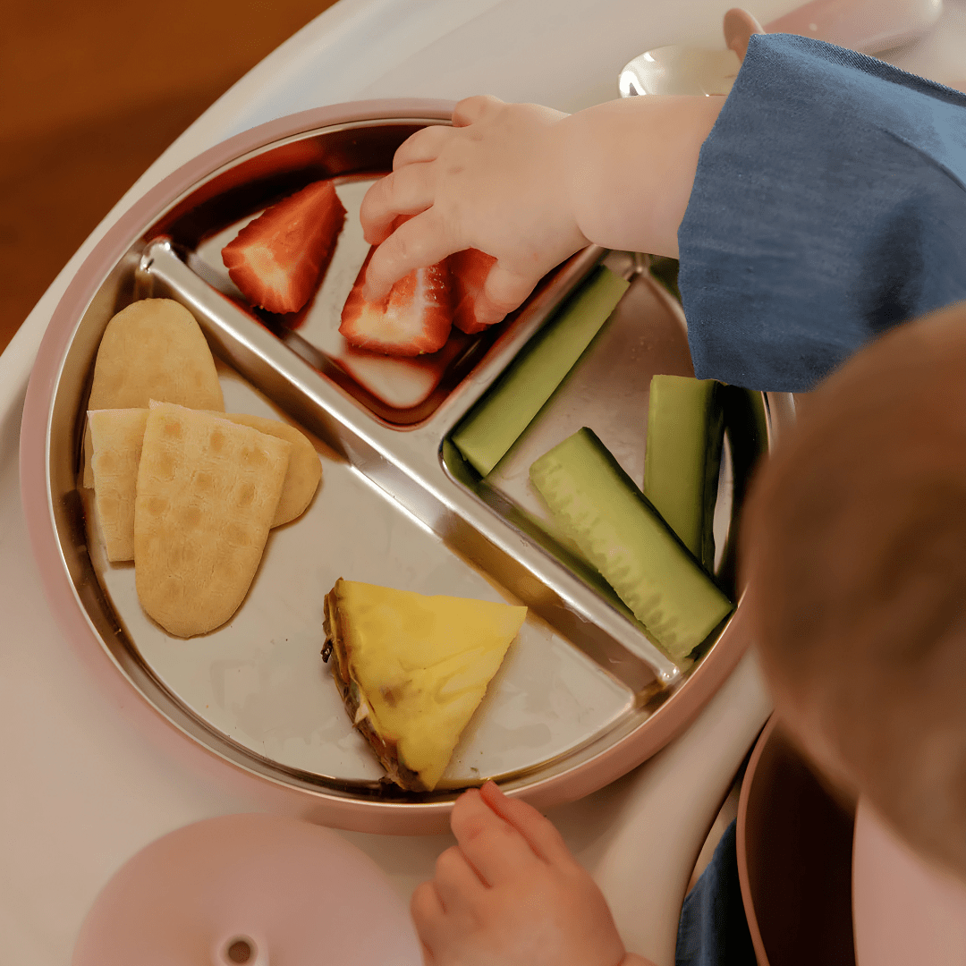 Premium Stainless Steel & Silicone Suction Plate for Babies & Kids