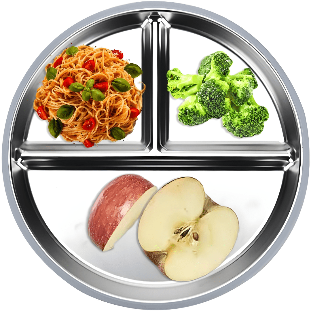 Premium Stainless Steel & Silicone Suction Plate for Babies & Kids