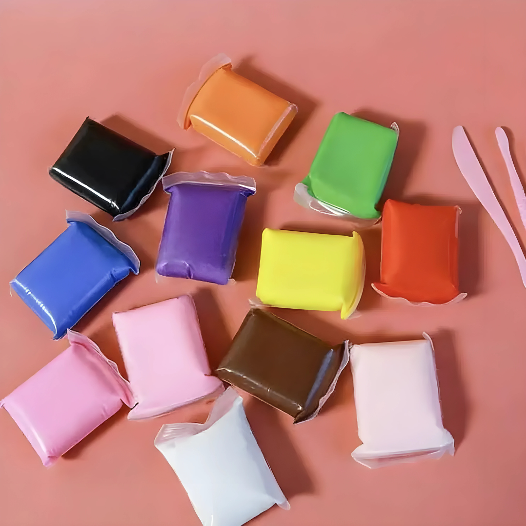 Wooden Stamp Blocks Set (6pcs) – Kids Craft & Clay Stamps