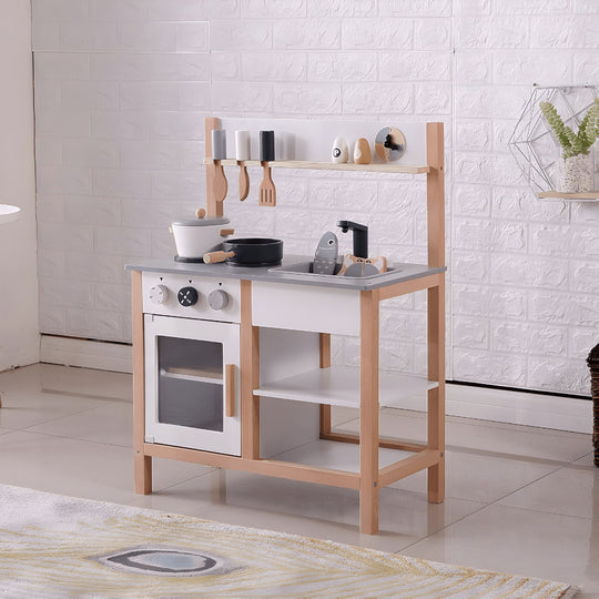 Wooden kitchen Toy Set For 3-6-Year-Old Boys And Girls