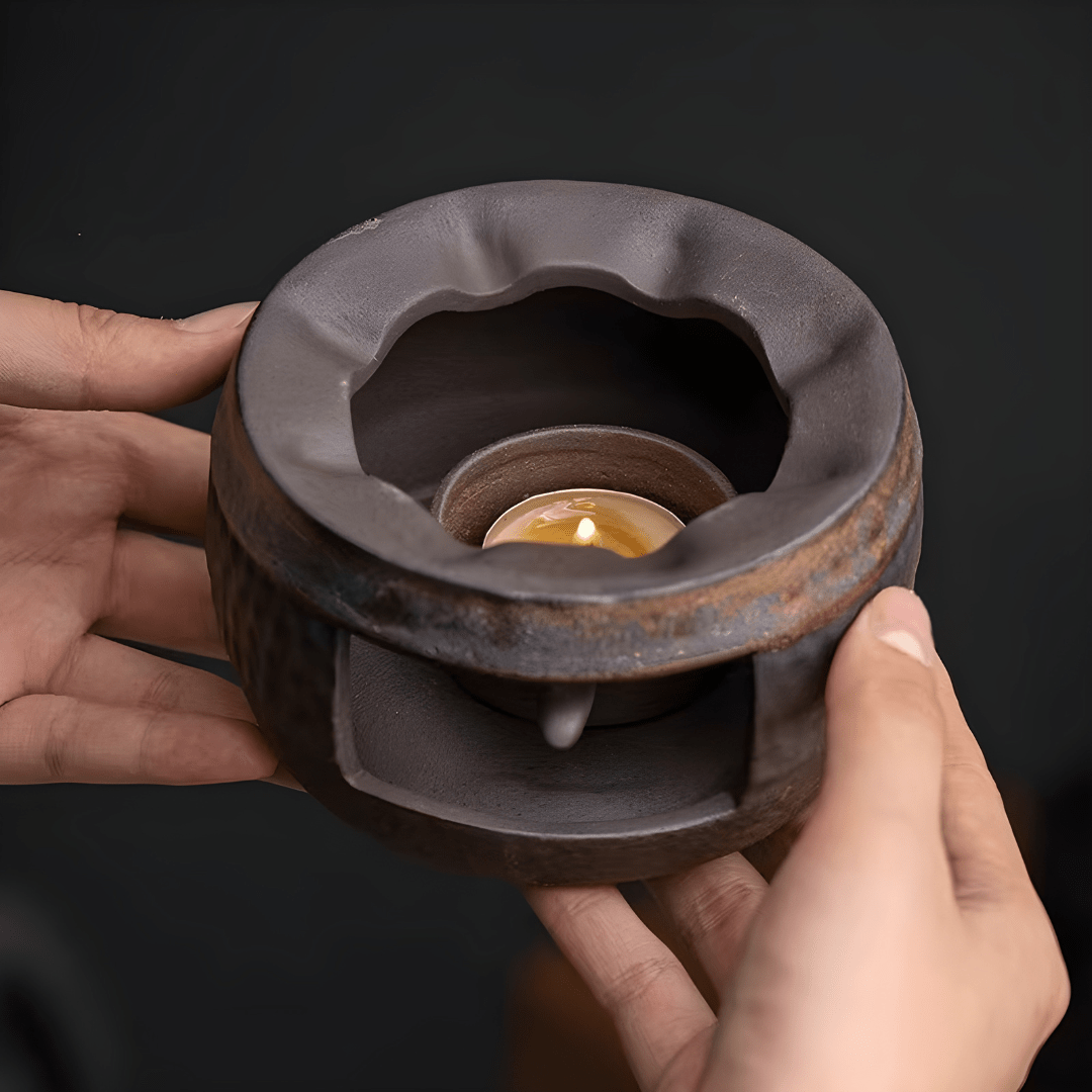 Premium aardewerk Japanse theepot met warme theepotkachel 260 ml