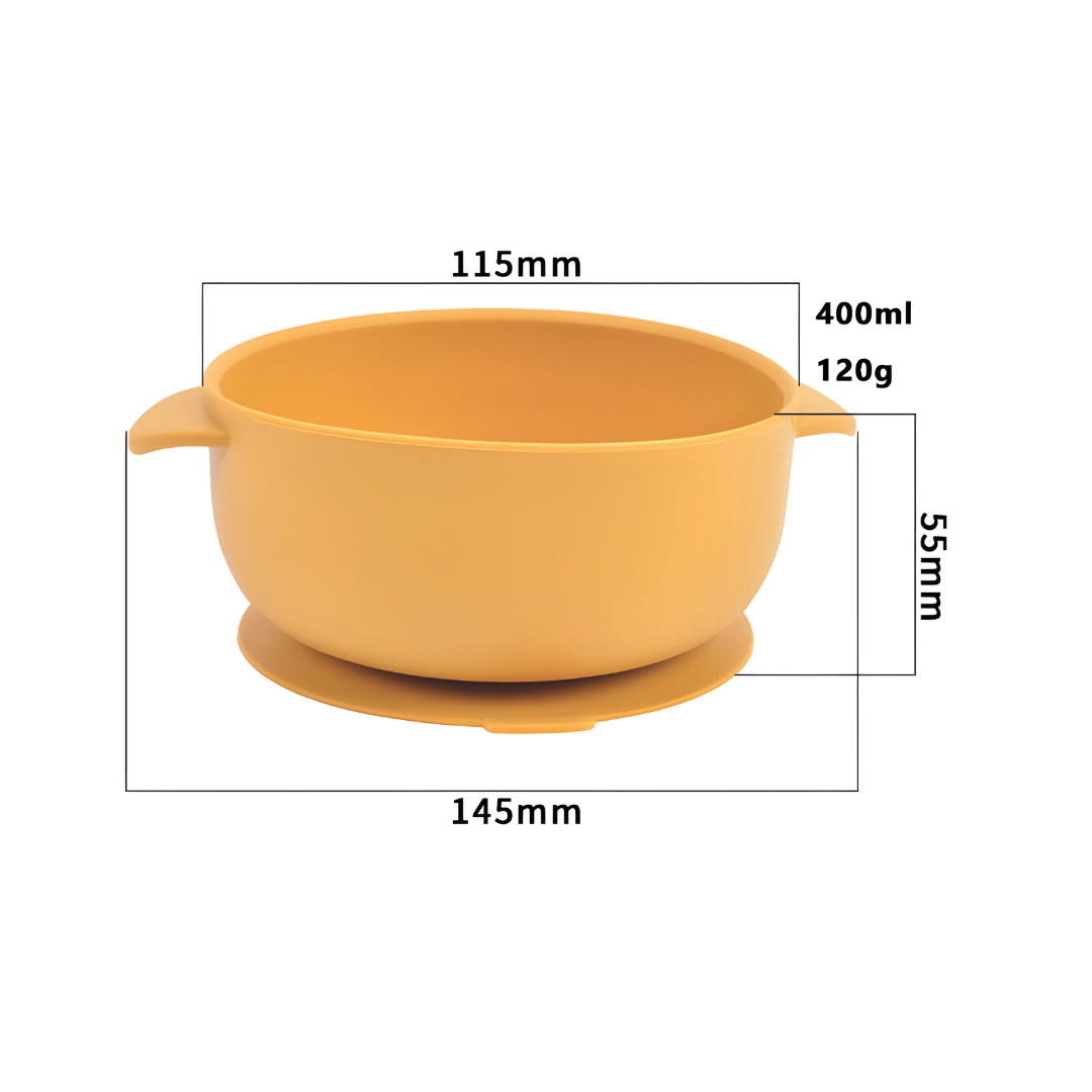 Eco-Friendly Silicone Baby Suction Bowl with Lid – BPA Free