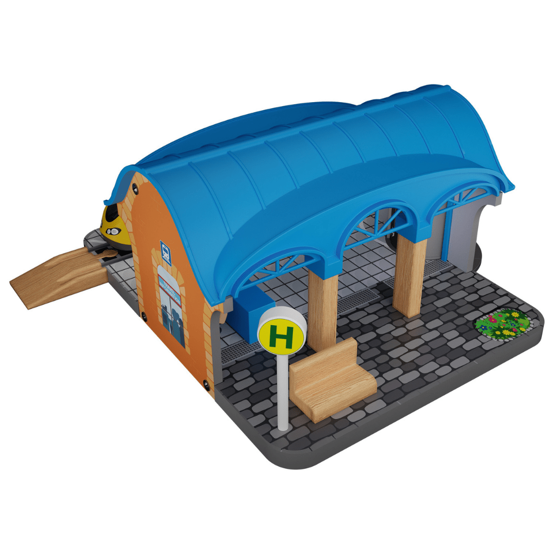 Playtive Treinstation Set van 8 Stuks